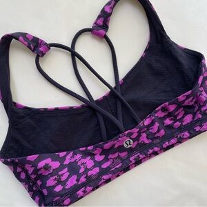 Lululemon Cheeta Print Strappy Back Sports Bra Size 4